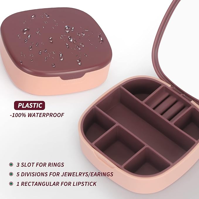 Mini joyero con espejo de viaje ( rosa , blanco ) - additional image 15