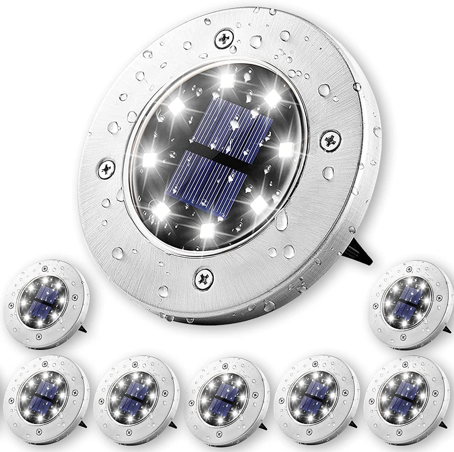 Luces solares para jardín 2pcs 8LED - additional image 6