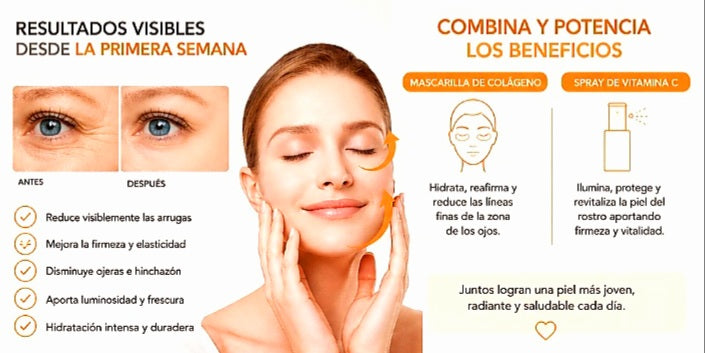 Set de almohadilla y gel hidratante de colágeno