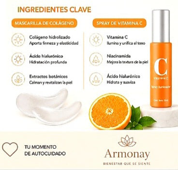 Set de almohadilla y gel hidratante de colágeno